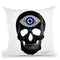 Protection Skull Black Throw Pillow by Jodi Pedri