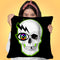Rainbow Eye Glow Skull Throw Pillow by Jodi Pedri