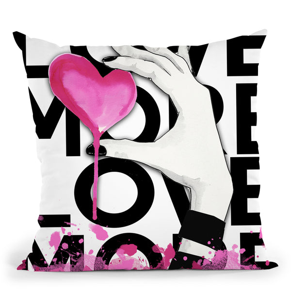 Love More Throw Pillow by Jodi Pedri