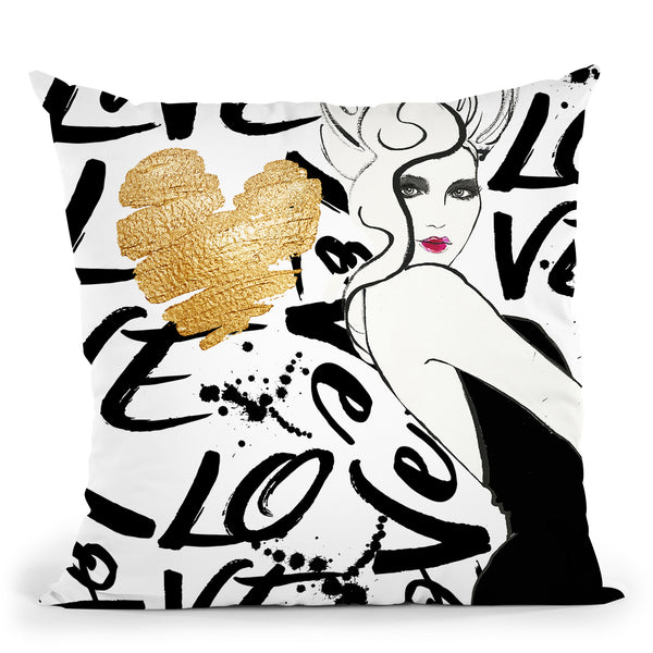 Love The One Throw Pillow by Jodi Pedri