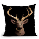 Deer Lv Blk Throw Pillow by Jodi Pedri
