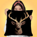 Deer Lv Blk Throw Pillow by Jodi Pedri
