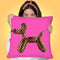 Designer L Dog Pink Throw Pillow By Jodi Pedri - by all about vibe