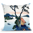 Lake Suwa In Theinano Throw Pillow By Katsushika Hokusai