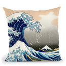 The Great Wave Throw Pillow By Katsushika Hokusai