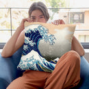 The Great Wave Throw Pillow By Katsushika Hokusai
