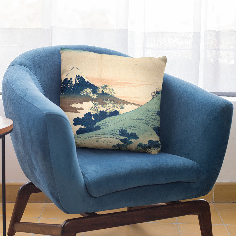 Fuji From Inume Throw Pillow By Katsushika Hokusai
