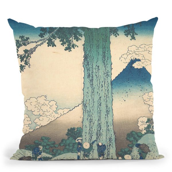Mishima Pass In Kai Province (K_sh_ Mishima Goe) Throw Pillow By Katsushika Hokusai