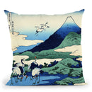 Hundred Views Of Mt Fuji Throw Pillow By Katsushika Hokusai