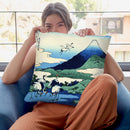 Hundred Views Of Mt Fuji Throw Pillow By Katsushika Hokusai