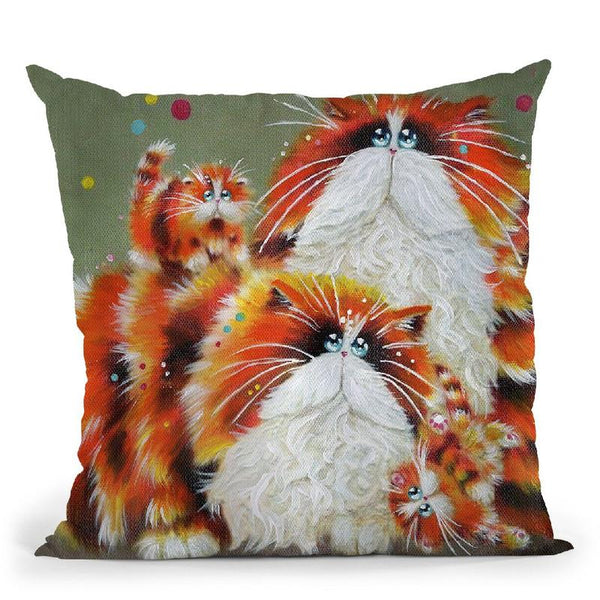 Eight More Paws Throw Pillow By Kim Haskins