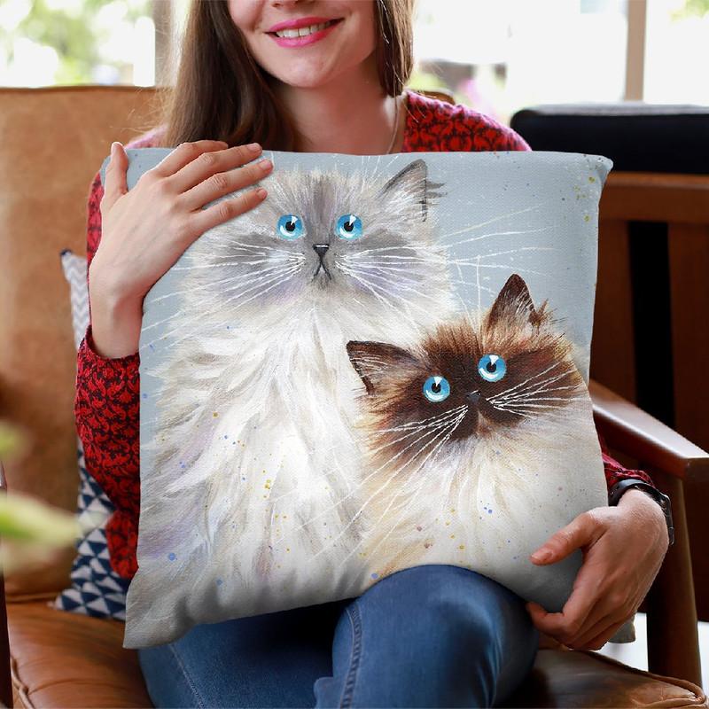 Sully And Bucky Throw Pillow By Kim Haskins