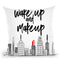 Wake Up And Makeup Throw Pillow By Little Pitti