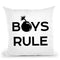 Boys Rule Throw Pillow By Little Pitti