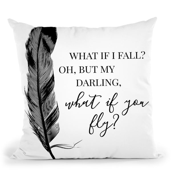 What If I Fall Throw Pillow By Little Pitti