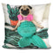 Lou Lou Mermaiduare Throw Pillow