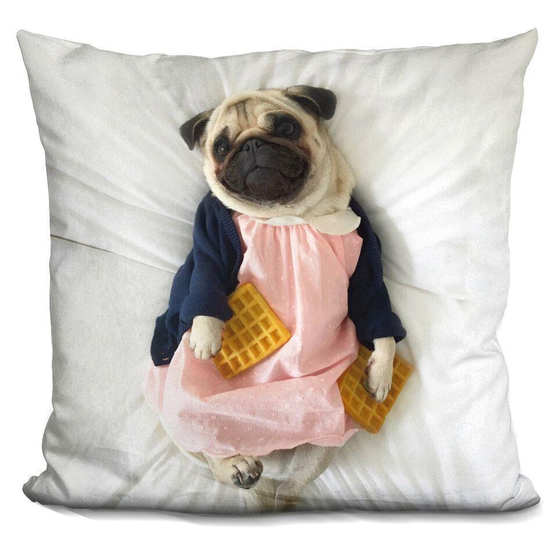 Lou Lou Waffle Girluare Throw Pillow