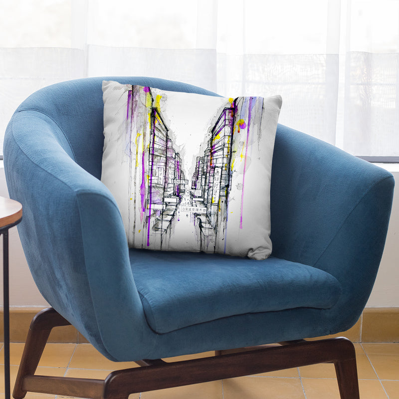 This City Sleeps Throw Pillow By Marc Allante