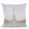 Eiffel With Gold Throw Pillow by Marco Fabiano
