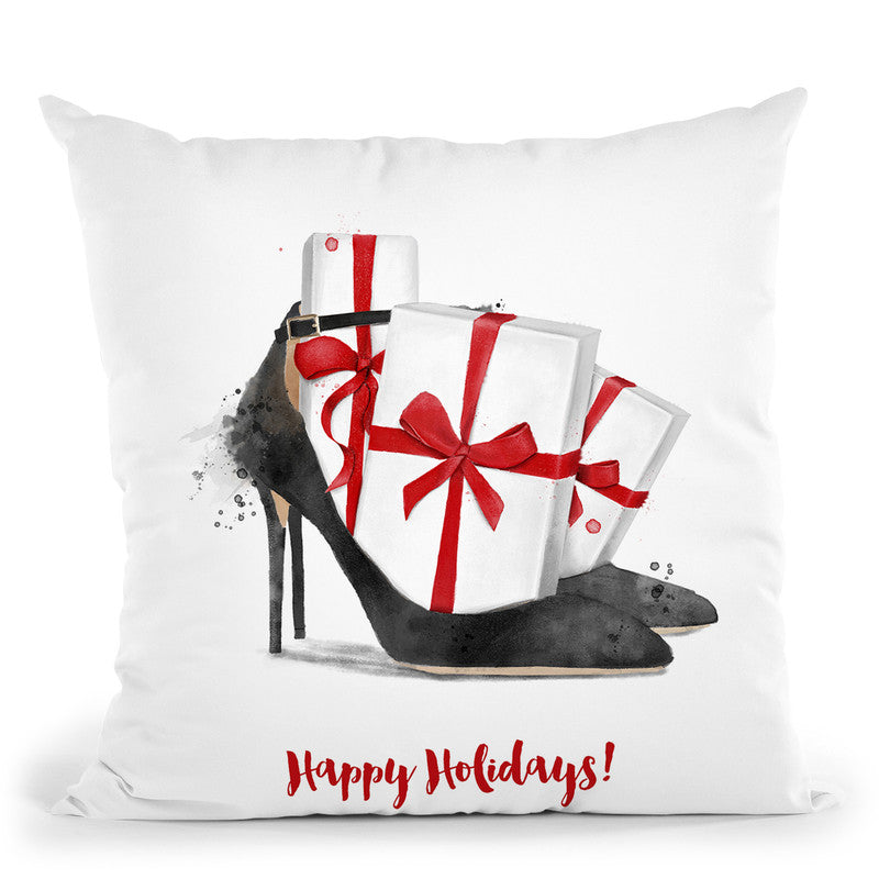 Happy Holidays Throw Pillow By Maja Tomljanovic