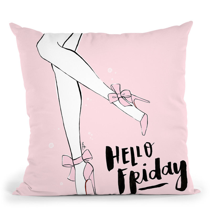 Hello Friday Throw Pillow By Maja Tomljanovic