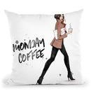 Monday Coffee Throw Pillow By Maja Tomljanovic