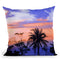 Coastal Palms I Throw Pillow By Mark Ashkenazi