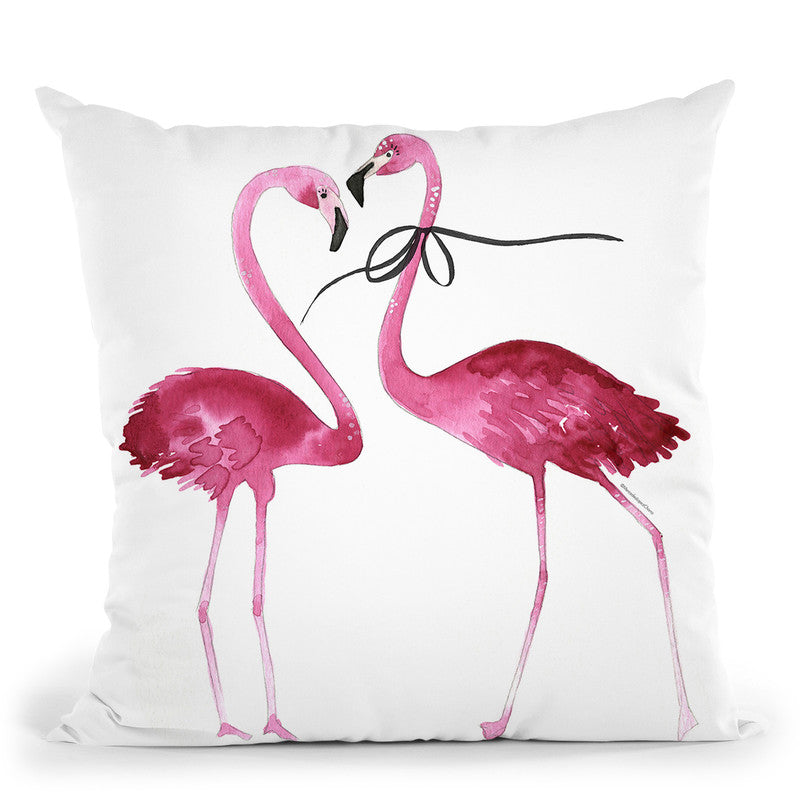 Flamingos Throw Pillow By Mercedes Lopez Charro