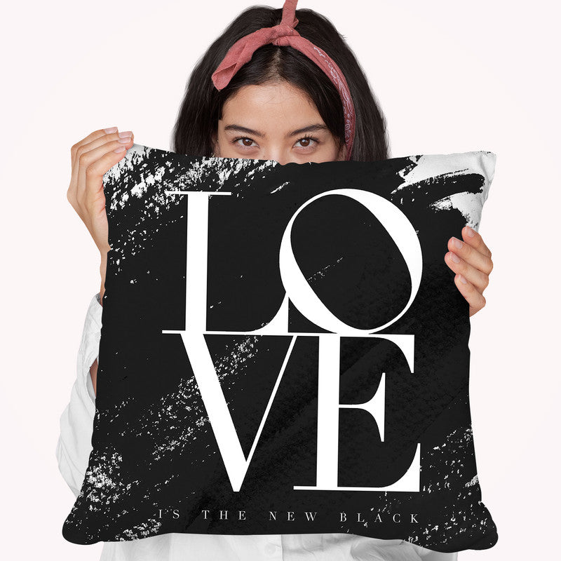 Love Is The New Black Throw Pillow By Mercedes Lopez Charro