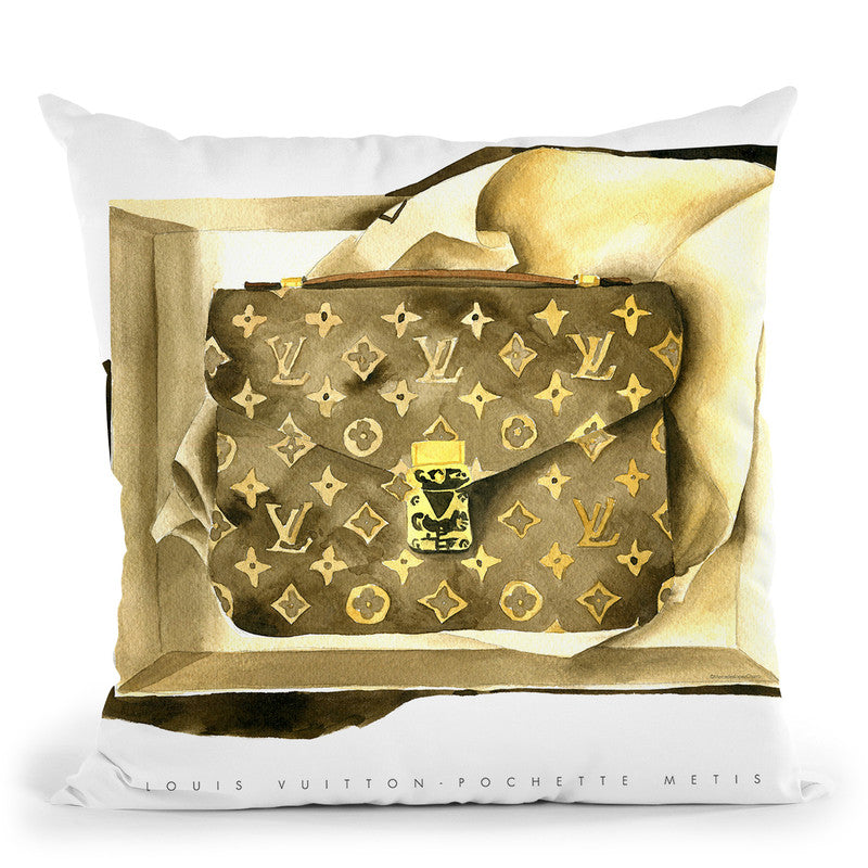 Lv Bag Throw Pillow By Mercedes Lopez Charro