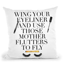 Mother Flutters Cushion Throw Pillow By Mercedes Lopez Charro