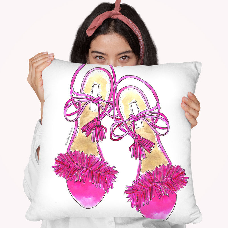 Pinkoes Throw Pillow By Mercedes Lopez Charro