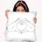 Hand Heart Throw Pillow By Martina Pavlova