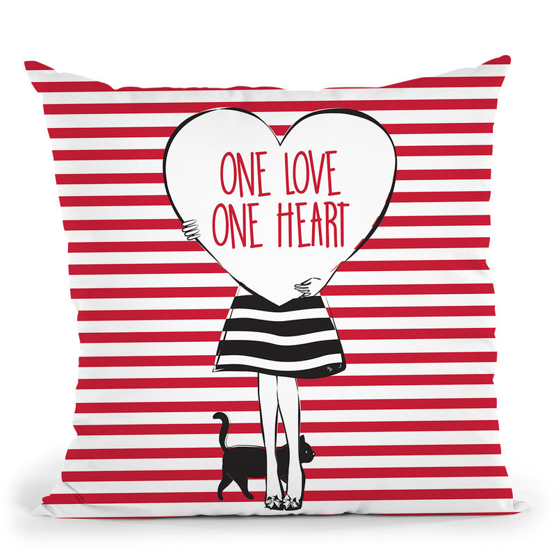 One Love Throw Pillow By Martina Pavlova