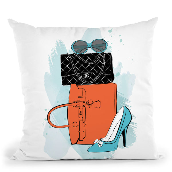 Fashion Time Throw Pillow By Martina Pavlova