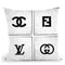 Brand Logos Throw Pillow By Martina Pavlova