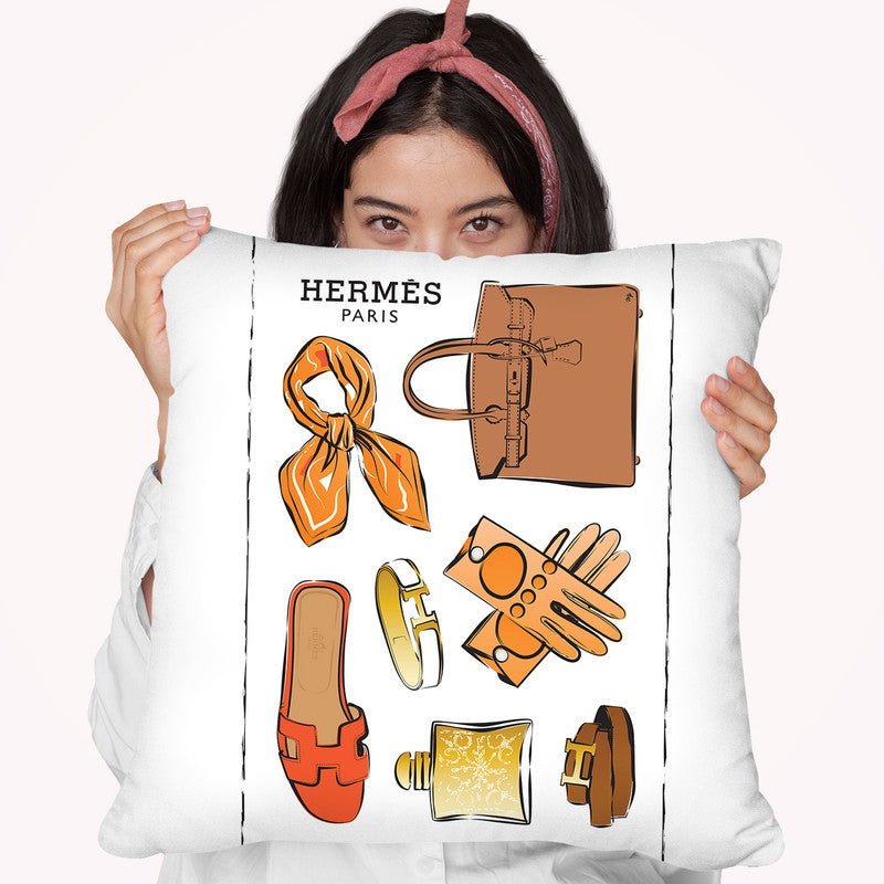 Hermes Accessories Throw Pillow By Martina Pavlova