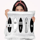 Surf Boards Throw Pillow By Martina Pavlova