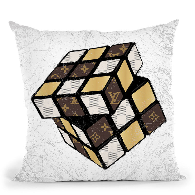Brand Cube Throw Pillow By Martina Pavlova