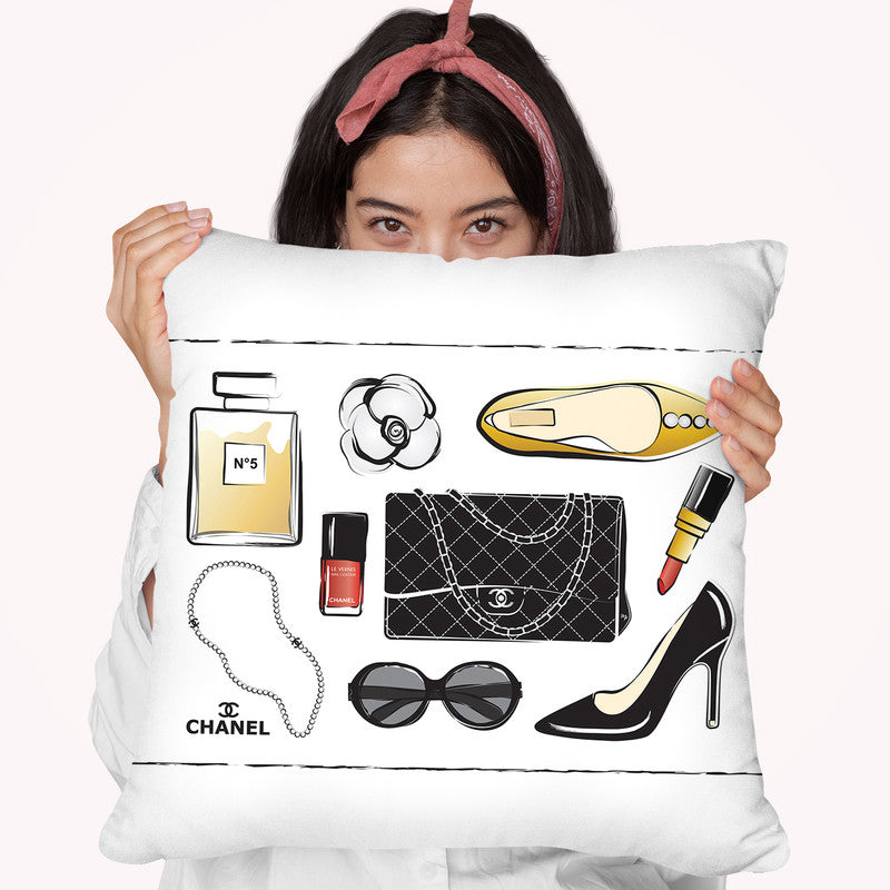Chanel Accessories Throw Pillow By Martina Pavlova