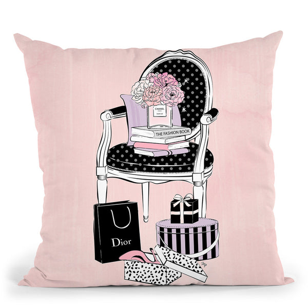 Tall Book Stack Black & Pink Black Bowoes With Background Throw Pillow –  All About Vibe
