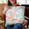 Mermaidells Mint And Pink Throw Pillow By Monika Strigel