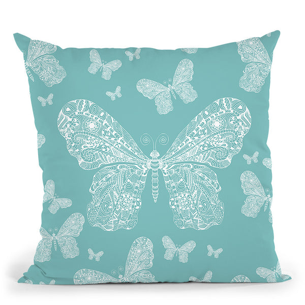 Minteet Butterfly Throw Pillow By Monika Strigel