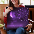 Purple Moon Throw Pillow By Monika Strigel