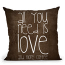Coffee Love Throw Pillow By Monika Strigel