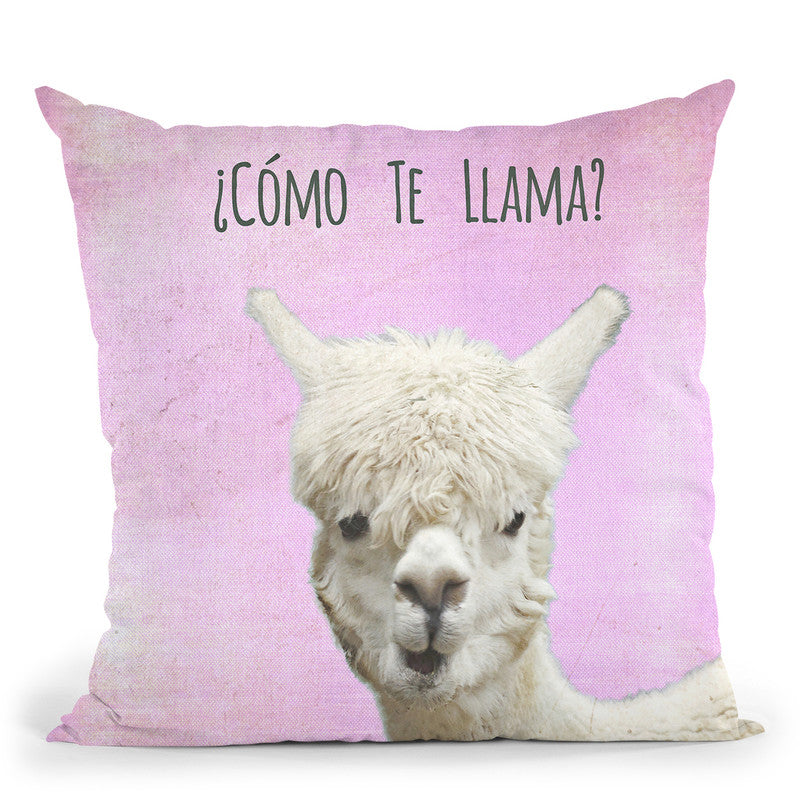 Como Te Llama Pink Throw Pillow By Monika Strigel