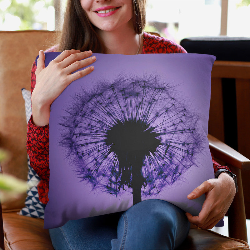 Dandelion Purple Throw Pillow By Monika Strigel