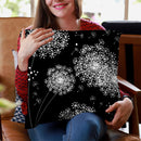 Dandelion Snowflake Throw Pillow By Monika Strigel