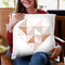 Geo Heart Rosegold Pastel Throw Pillow By Monika Strigel