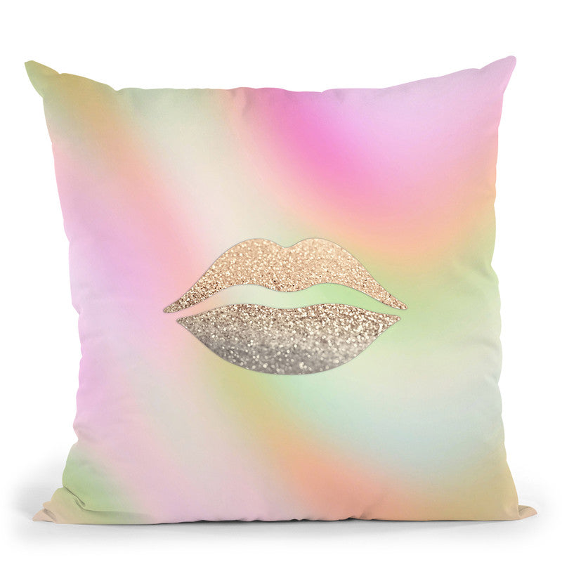 Dreamland Lips Throw Pillow By Monika Strigel
